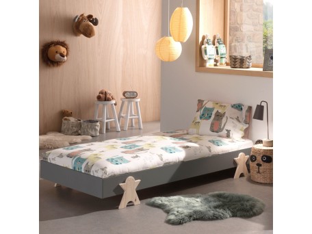 Κρεβάτι Modulo Smile μονό γκρι